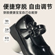 Red Dragonfly Children's 2025 Autumn and Winter Children's Shoes Girls' Little Leather Shoes 3-6 Years Old Princess Shoes Single Shoes Q51BPPY455 Black 33