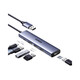 绿联（UGREEN）CM219 USB3.0分集线器高速4口HUB扩展坞带供电口50985 一拖四合金款2米(15923)
