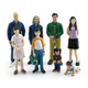 
Simulation character model grandparent mother dad boy girl baby static doll ornament toy landscaping T15833 girl 32g