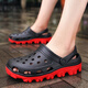 Xuanchun Large Size Cave Shoes 47-49 Men's Special Sandals for Summer Breathable Anti-Slip Dual-Use Slippers with Fat and Larger Sandals S9859 Dark Blue Upgrade Model 39
