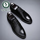 Woodpecker summer business formal wear breathable hollow leather shoes for men's genuine leather sandals for British men's inner height-enhancing Korean style versatile trendy shoes black 9928 four-season model 39