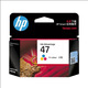 
HP (HP) No. 47 original ink cartridges are suitable for HP4800 series printers such as 4877/4828/4825, etc. 47 black original ink cartridge printing volume 1300