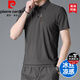 皮尔卡丹（pierre cardin）2025夏季男士短袖t恤冰丝宽松大码polo领半袖中年爸爸商务休闲衫 A4-15-6190卡其色 XL