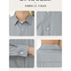 Pierre Cardin camisa de manga larga de verano para hombre seda de hielo sección delgada fresca protección solar camisa exterior transpirable chaqueta de marca de moda madura ligera suelta 6173 gris 2XL 140-155Jin Jin equivale a 0,5 kg