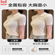 猫人（MiiOW）内衣女士胸大显小收副乳抗菌聚拢上托防下垂无痕大码美背心文胸罩 灰色+灰色  M 85-115斤 34/75BCD 大胸显小+7