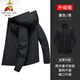 Scarecrow's new outdoor jacket for men in spring, autumn and winter, plus velvet and thickened mountaineering clothing, youth removable hood, windproof jacket, 6266 black, spring and autumn style XL (recommended 120-140 Jin Jin is equal to 0.5 kg)