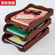 Blue Color He Huixing File Rack Wooden Multi-layer Folder Storage Box File Rack Office Desk Storage Shelf Bookshelf Files X-5012