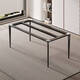 Yusenyi Bordeaux en aluminium Aluminium Corners arrondis et tige de table solide Pignes Rock Plate à manger Table Bracket Table Cadre de table en céramique Base de table en céramique Longueur noire personnalisée 1295 mm * Largeur 695 mm * Hauteur 720 mm