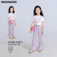 MoonKids Girls Summer Sombain Silk Pantalon décontracté 2025 Été Nouveau pantalon à manches courtes pour enfants Enfants de taille moyenne 9889 T-shirt à manches courtes blancs 130 cm
