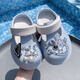 G.Duckkids Children's Eva Hole Schuhe 2025 Sommer Mode -Strass -Steine im koreanischen Stil auf der Außenseite Wege Girls weicher Sohle Anti -Slip -Strandschuhe rosa weiß 24 -25 Größe in Größe ca. 16 cm