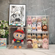 Yusenyi labubu doll display box macaron acrylic labubu figure sitting party doll storage box upgraded extra large 1 transparent king chess adventure