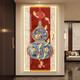 鹿色玄关装饰画带灯自动感应葫芦轻奢led入户走廊过道挂画壁画简约现 JK-2929-福禄双临 60*12035mm加厚铝合金轻奢金色1