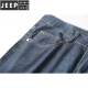 JEEP SPIRIT冰丝新款夏季男裤商务休闲宽松直筒男士牛仔裤潮 黑色-723 29