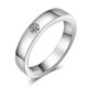 DRPT950 platinum ring for male and female couples, wedding diamond ring, classic tail ring, Valentine's Day and Qixi Festival birthday gift, closed mouth No. 24 male