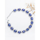 Fat Donglai's same tanzanite bracelet sapphire women's s925 silver new style versatile pavé blue zircon crystal 925 silver bracelet 17-20 cm adjustable