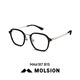 MOSE-Brille kann mit männlichen Anti-Blau-Lichtlinsen, Nicht-Face-Schwarz-Rahmen-Brillen, MA6187 MA6187B81 [HD] MOSE 1,60-Objektiven (empfohlene 600 Grad empfohlen
