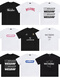 WE11DONE trendy brand summer American letter printing loose cotton short-sleeved niche ball suit couple T-shirt men and women black (retro 1506) M