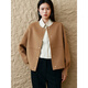 
Enshang specially selected 2025 spring shadow children's clothing Maillard casual round neck splicing short jacket Camel S 36