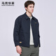 Mark Huafei Windproof and Anti-wrinkle Lapel Jacket Men's 2025 Autumn New Trendy Embroidered Retro Men's Jacket 1542 Navy Blue 101 M 170