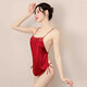
Sexy temptation passion suit large size pure desire dress bellyband uniform pajamas women 1391 red one size (80-140Jin [Jin equals 0.5 kg])