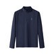 Camel (CAMEL) long-sleeved quick-drying T-shirt men's running fitness stand-up collar sports top J15CA9L3003 black night blue L