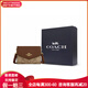 Enveloppe Coach Enveloppe 12 Classic Presbyterian Canvas Enveloppe Wallet Mini Khaki Saddle Basic Pack (sac + sac à poussière)