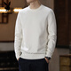 Playboy (Playboy) 2025 Frühling und Herbst Neue Männer gestrickt Langarm runden Nackenpullover Einheitliche Farbe Innerer Pullover Top Basis Hemd Hemd schwarz m