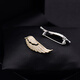 Chishe simple and versatile design, compact and versatile, fixed anti-exposure buckle, exquisite wings, small brooch, suit collar accessories, silver