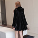 
Winter home brand fur imported mink coat for women, whole mink medium-length hooded mink fur coat for women 6 waves, black L 100Jin[Jin equals 0.5 kg]-120Jin[Jin equals 0.5 kg]