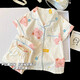 Balabala Children's Pyjamas Summer Summer à manches courte à manches coton Cotton Style Girls 2025 NOUVEAU ÉTÉ COMPRISE MIGLE HOME SET F757 # SOIL SEAT CHEURS COURTES + SHORTS Taille moyenne Enfants 16 Taille Hauteur 133-143 cm Poids 6