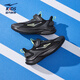Hongxingerke (ERKE) children's shoes for boys and girls running shoes for children's autumn new products, dense net cushioning sports shoes, black/black soil 35