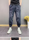 Wear-resistente High-End-High-End-Harem-Jeans-Herren Frühling und Herbststil Trendy vielseitig vielseitig losen, schlanker Fuß Hose kleine Füße Herrenhosen Schwarz L.