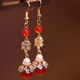 Lu Shanwu new Chinese style earrings for women Chinese style long tassels high-end antique Hanfu cheongsam engagement wedding temperament earrings new Chinese style long tassel earrings suspended box
