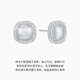 Chao Acer Bo Ya Fangyuan platinum earrings for women PT950 earrings with brushed geometry as a gift for your girlfriend. Priced labor cost 290 yuan, 2g, one pair (free silicone earplugs)