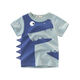 TTPMER Summer Boy Kurzarm T-Shirt Cotton Cartoon Dinosaurier Design Ins Style 9716 Militärblau 120