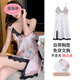 Plastic Meiting summer ice and snow silk sexy nightgown for women with breast pad pure sleeveless suspender skirt thin cool home skirt A11964 M women's style