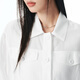 
Peacebird women's jacket shirt style women's short temperament fashionable jacket women's texture white S
