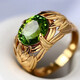HEEKAIYI emerald green gemstone ring for women 18k gold diamond ring Chinese Valentine's Day birthday gift for wife Selected 4.2 carat green tourmaline ring
