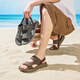 Chaussures masculines Aokang 2025 Summer New Beach Chaussures Soft Soft Semers Sandals décontractés à double usage Léger Brown 1251721029 38 (240 mm)