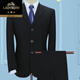 Classic car men's three-piece suit formal loose business casual suit middle-aged dad's suit wedding suit groomsmen large size three-button navy blue (jacket + pants + tie) XL 180 (recommended 140-160 Jin Jin equals 0.5 kg)