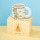 Feiyuxingren co-branded marshmallow cup ceramic mug 550ml practical and exquisite female birthday gift