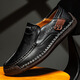 Huilijun Semi-soportado a mano zapatos para hombres de costura al aire libre con un pie plano de cuero plano Dad Dad Pad Size Boots 9916 Amarillo Brown 43