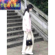 酷章（KUZHANG）休闲裤女装套装2025年春季新款小个子慵懒风穿搭针织毛衣阔腿裤子 3882灰色毛衣+加厚阔腿裤 均码 s