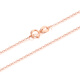 Mengjinyuan 18k gold necklace 750 color gold O-shaped plain chain clavicle chain women's birthday gift