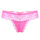 Low-waist men's thong transparent transvestite plus size underwear bow women's CD cross-dressing lace briefs purple M