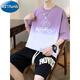 A 21 Funb Teenage Summer Sports Costume T-shirt à manches courtes Boy de 12-15 ans Étudiants de lycée Handsome 13 Vêtements masculins pour enfants 3523-5 Costume noir [Short à manches + shorts] 175 L (environ 100-120 Jin [Jin équivaut à 0,5 kg]))
