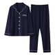 Langsha Pyjamas für Frauen mit langärmeliger Frühlings- und Herbst-Strickjacke koreanische Version Einfacher Baumwollfarb-Farbdünn-Stil kann außerhalb des Heimbekleidungsanzugs im Sommer Litmus-Pulver WD9905 m getragen werden [Empfohlen 80-100jin [Jin gleich 0,5 kg]]]