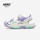 Annil (Annil) Girls' Sandals 2025 New Summer Children's Sports Baotou Sandals Soft Sole Non-Slip Velcro Beach Shoes 6339 Purple 29 Inner Length 18.5cm/Suitable for Foot Length 17.5cm