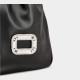 Rogervivier/2025 Summer Nuevo RV Bag Women's Pilgrim Mini cuero Bolso Negro Regular