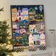 
galison winter lights Christmas digital oil painting DIY fill coloring hand-painted acrylic oil painting decorative hanging painting qx15841 60*80cm thick solid wood inner frame + decorative outer frame six